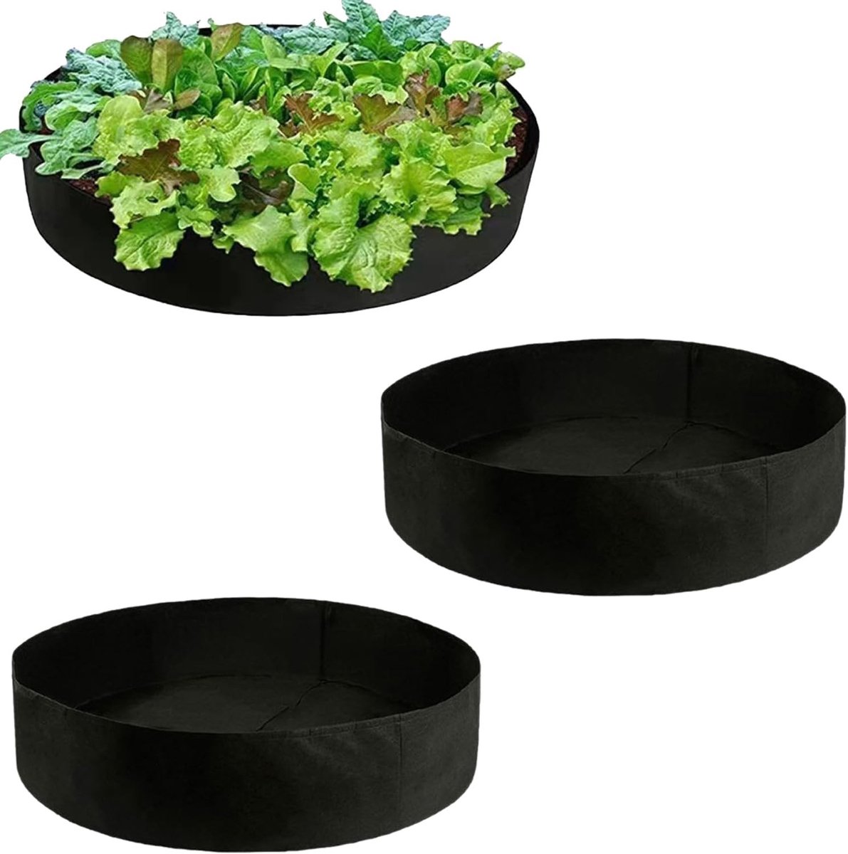 Set van 2 Fleece Plantentassen - Dikke en Geventileerde Potten voor Aardappelen, Tomaten en Groenten, Ideaal voor Bloemen en Tuinieren