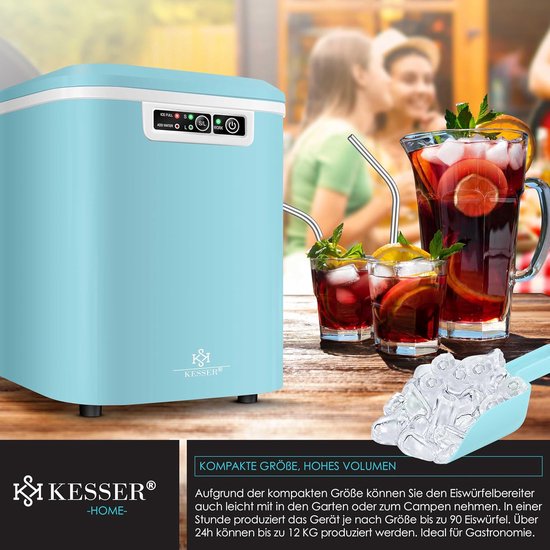 Krachtige IJsblokjesmachine met RVS, 2,2L Tank en LED-Display - Maakt IJs in 7 Minuten van Merkloos — afbeelding 2