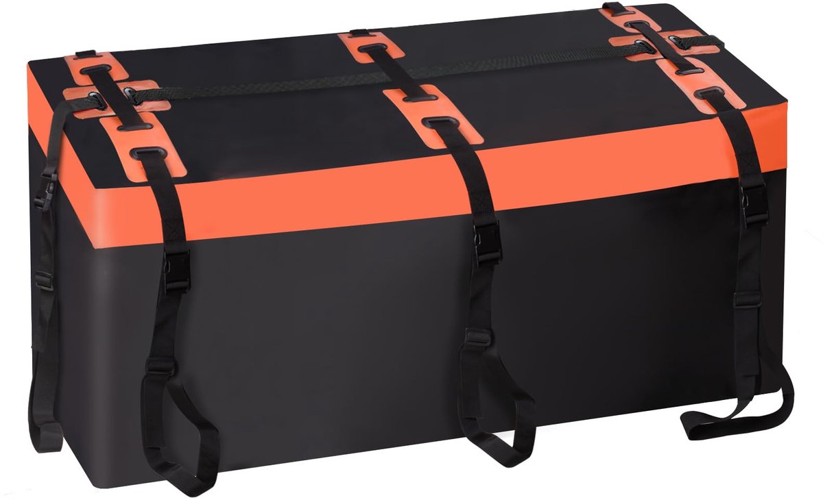 SnelShoppen - Dakkoffer voor Auto 425 Liter Waterdicht Scheurvast Opvouwbare Bagagebox 600D PVC Aanhangerbox voor Camping Reis en Vakantie