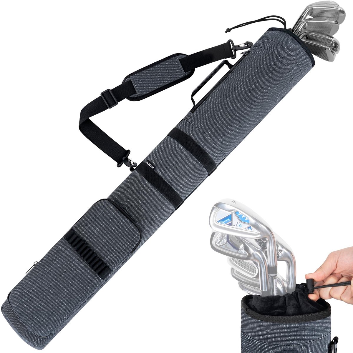 Solidchoice - Lichtgewicht Golf Sunday Bag met Schouderriem