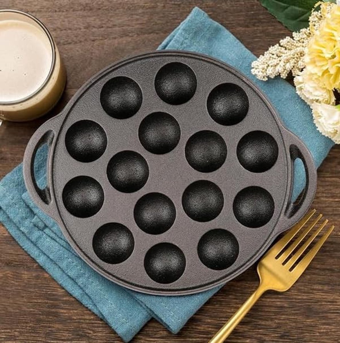Solidchoice - Multifunctionele Gietijzeren Ronde Bakvorm 21 cm