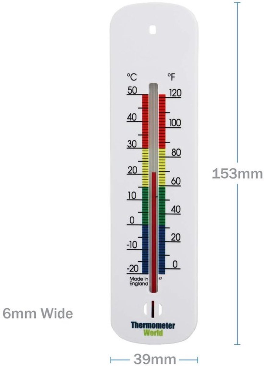 Thermometer voor het meten van de kamertemperatuur in tuin of kas voor thuis en op kantoor - stijlvol en nauwkeurig