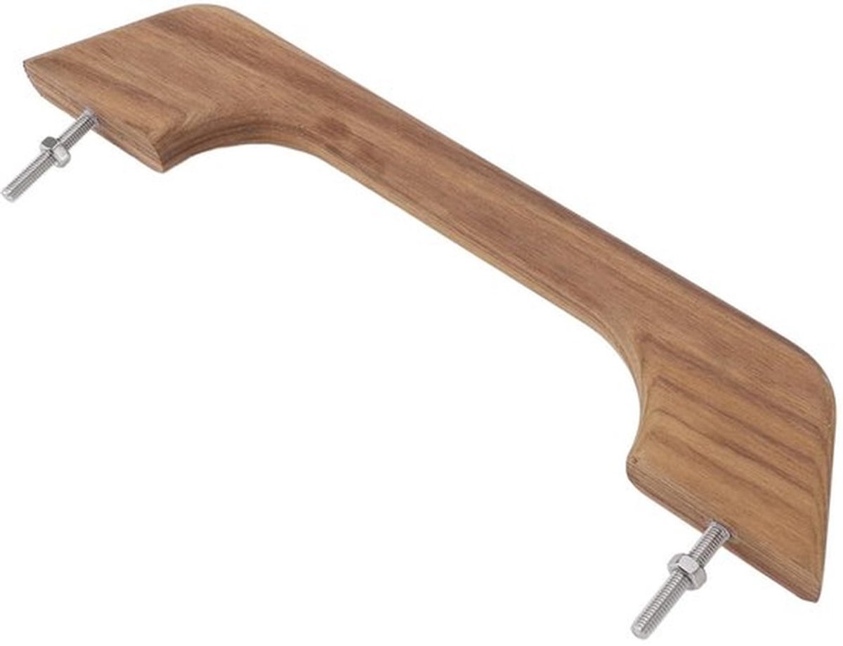 Leuning 30 cm - Teakhouten Leuning - Ergonomische Handgreep - Weerbestendig - Duurzaam - Uniek Ontwerp - Bootleuning
