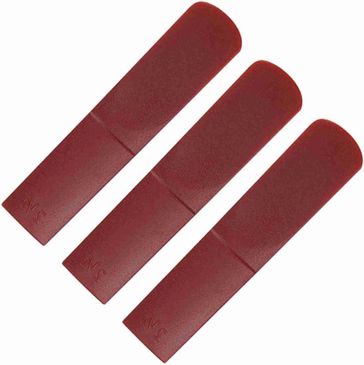 - Altsaxofoon Mondstuk Rieten - Hars - Onderdelen - Reparatie - Accessoire - 2.5 - Geschikt voor Altsaxofoon - Rood 3 stks.