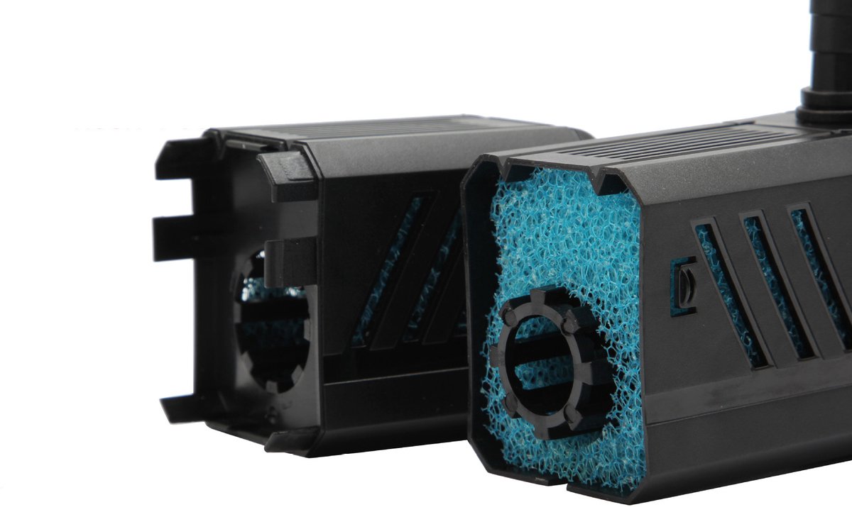 Aquariumpomp - 4-in-1 Aquarium Filterpomp - 500 L/u Watercirculatie - Regelbare Waterstroom - Ingebouwd Filter en Beluchting - Geluidsarm met Zuignappen - Voor Aquarium, Vijver, Fontein en Hydrocultuur thumbnail 2
