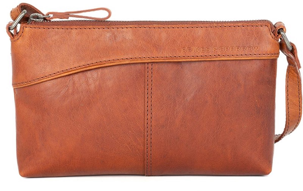 Leren Crossbodytas - Merlin - Brandy