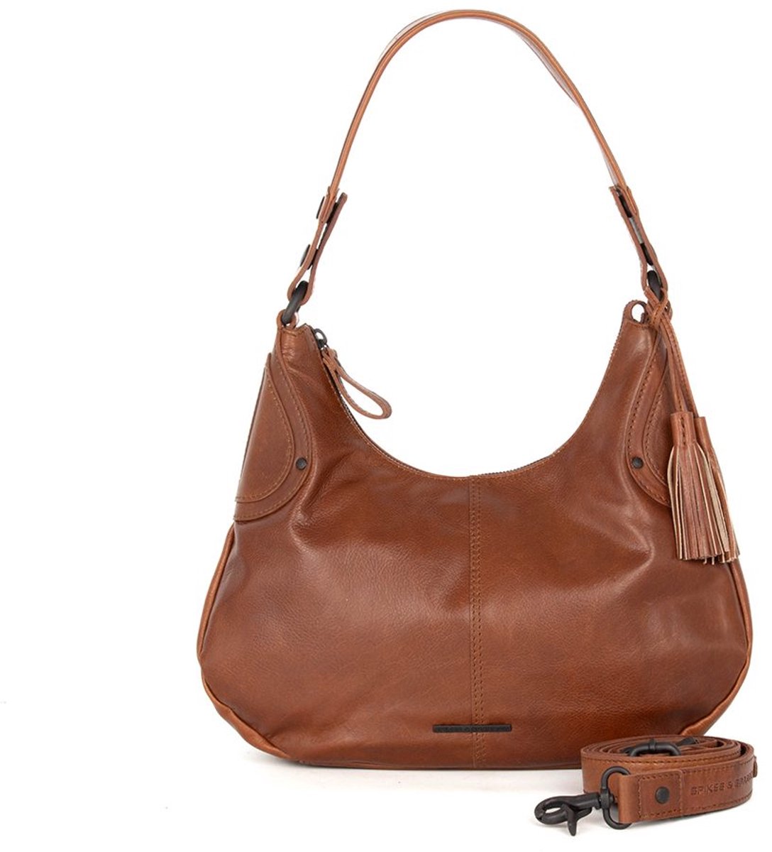 Leren Schoudertas - Anne-Lou - Brandy Cognac