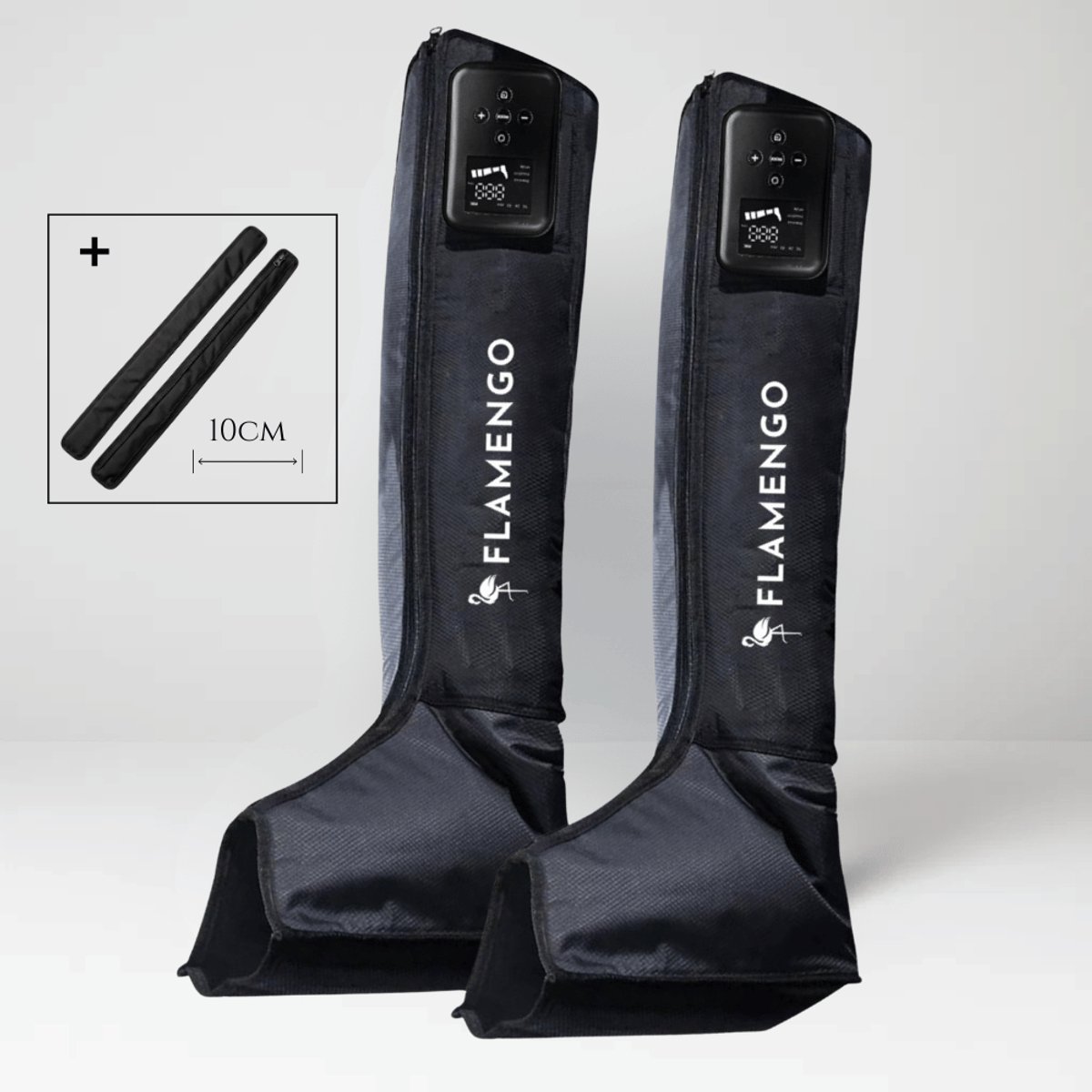 Flamengo® Air Recovery Boots met maatverbreder - Beenmassage & Voetmassage apparaat - Draadloze Recovery Boots met Luchtcompressie Herstel, Bloedcirculatie, Lymfedrainage - Sport Herstel – Relaxatie & Wellness - Tegen Vermoeide & Rusteloze Benen