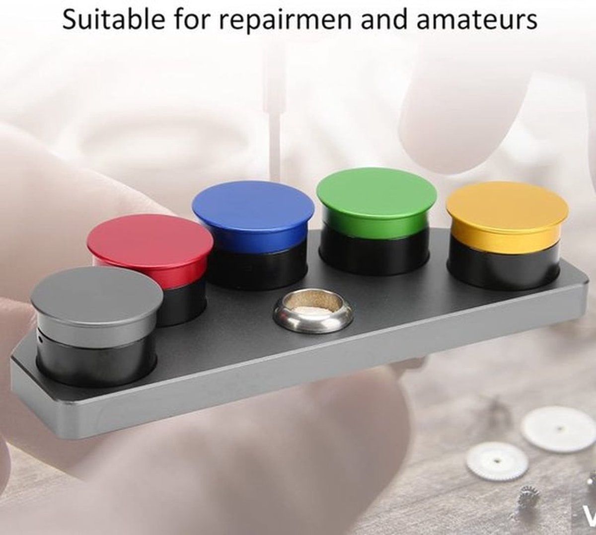 Horloge Oliër Set - Vijf Gaten Schaaltjes - Horloge Olie Cupjes - Gereedschap voor Horlogemaker - Accessoire voor Horloge Repareren - Duurzaam Metaal - Horloge Reparatieset