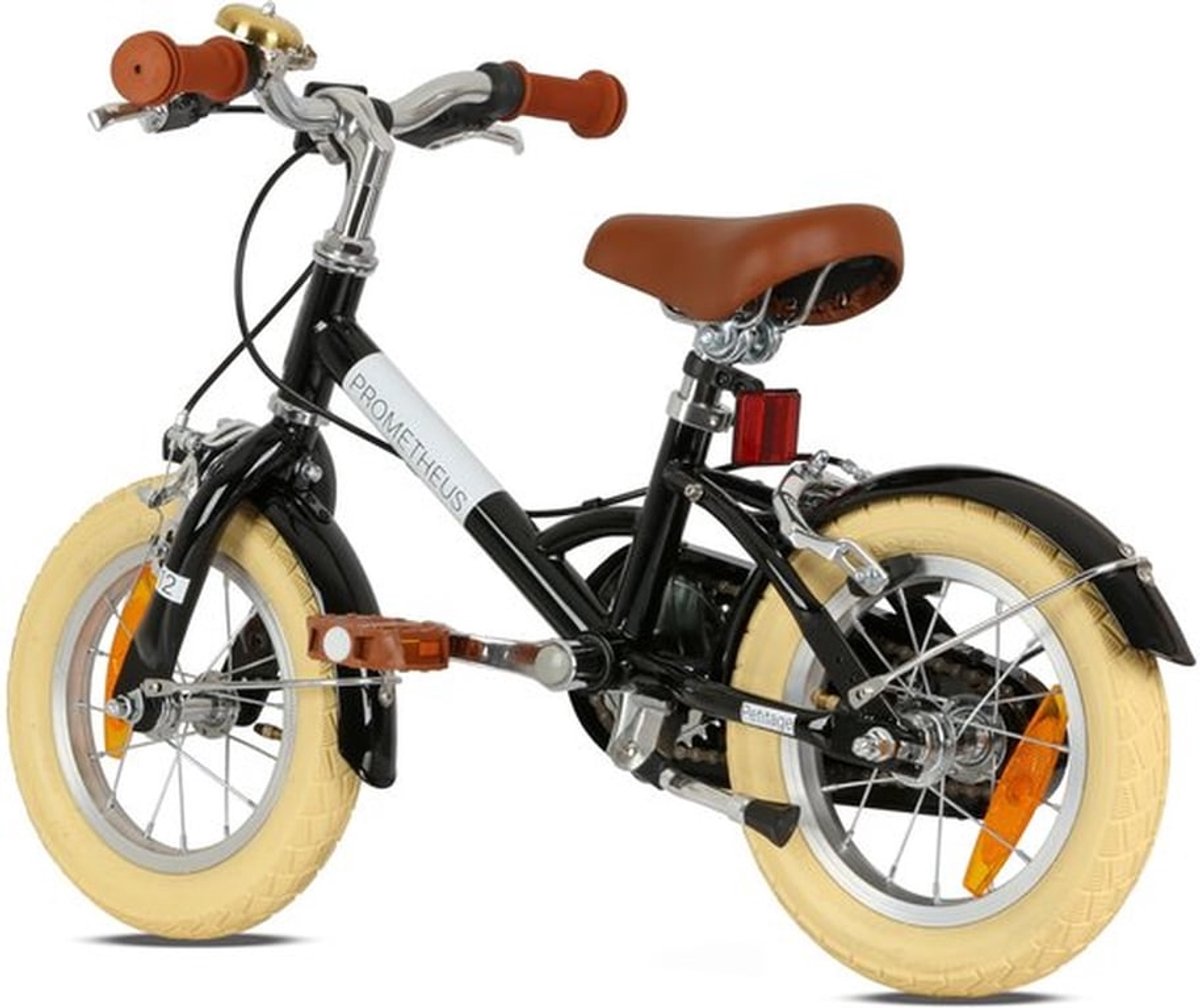 Retro Kinderfiets 12 Inch met Steunwielen - Voor Meisjes en Jongens vanaf 3 Jaar