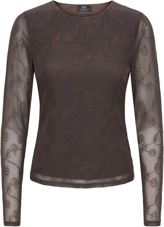 JdY - JDYLEMON L/S EMB O-NECK TOP JRS Dames T-shirt