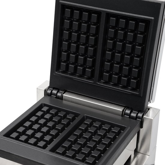 HCB® - Professioneel horeca Wafelijzer voor 2 Luikse wafels - Wafelmaker van RVS / INOX - 38x30x27 cm (DxBxH) - 10 kg - 8681 van HCB — afbeelding 3