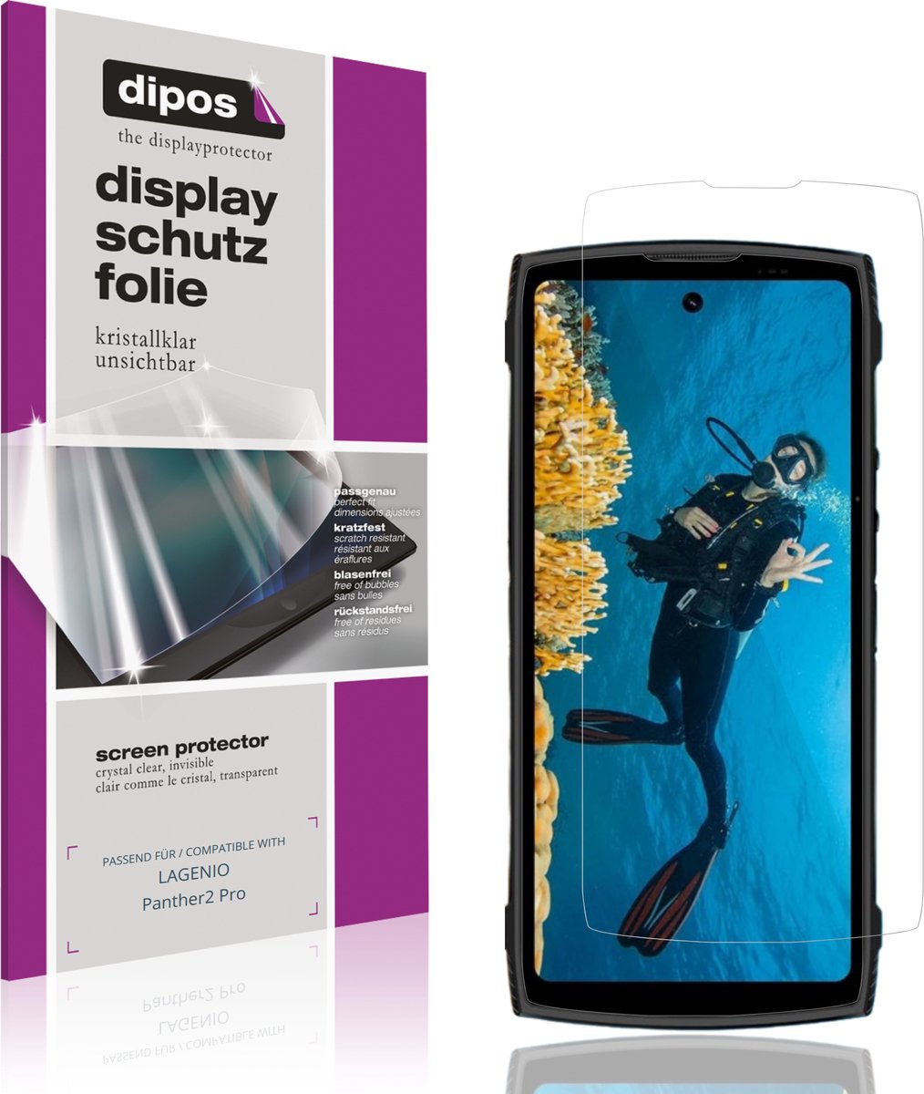 dipos – 4x Beschermfolie geschikt voor LAGENIO Panther2 Pro | Krasbestendige & heldere Screenprotector Ultra-Thin