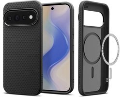 Spigen Hoesje Geschikt voor Google Pixel 11 Pro - Liquid Air MagFit - Compatibel met MagSafe - Back Cover Flexibel TPU - Matte Zwart