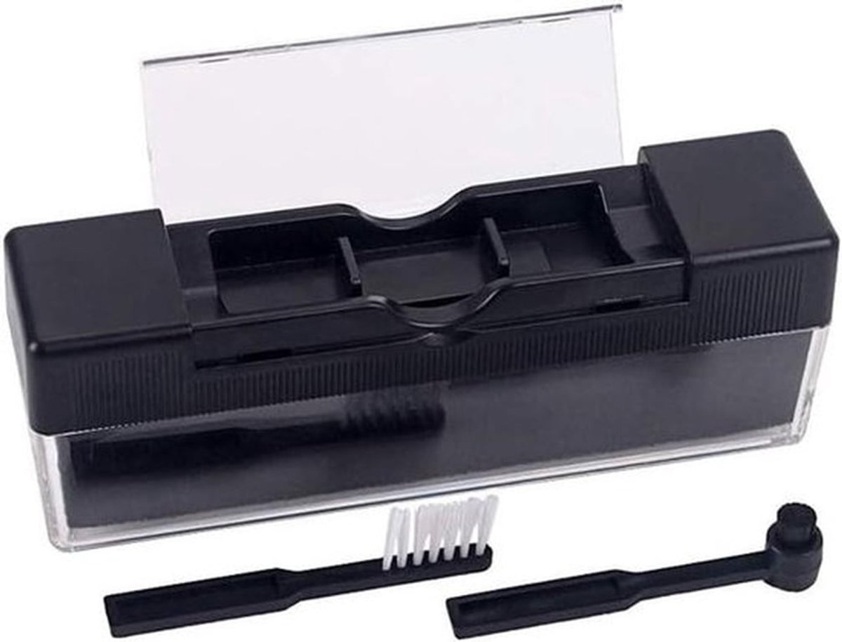 Vinylrecord reinigingsset - LP - Fonograaf - Compact - Platenborstel - Platenspeler - Reinigingsborstel - Geschikt voor alle merken - Zwart