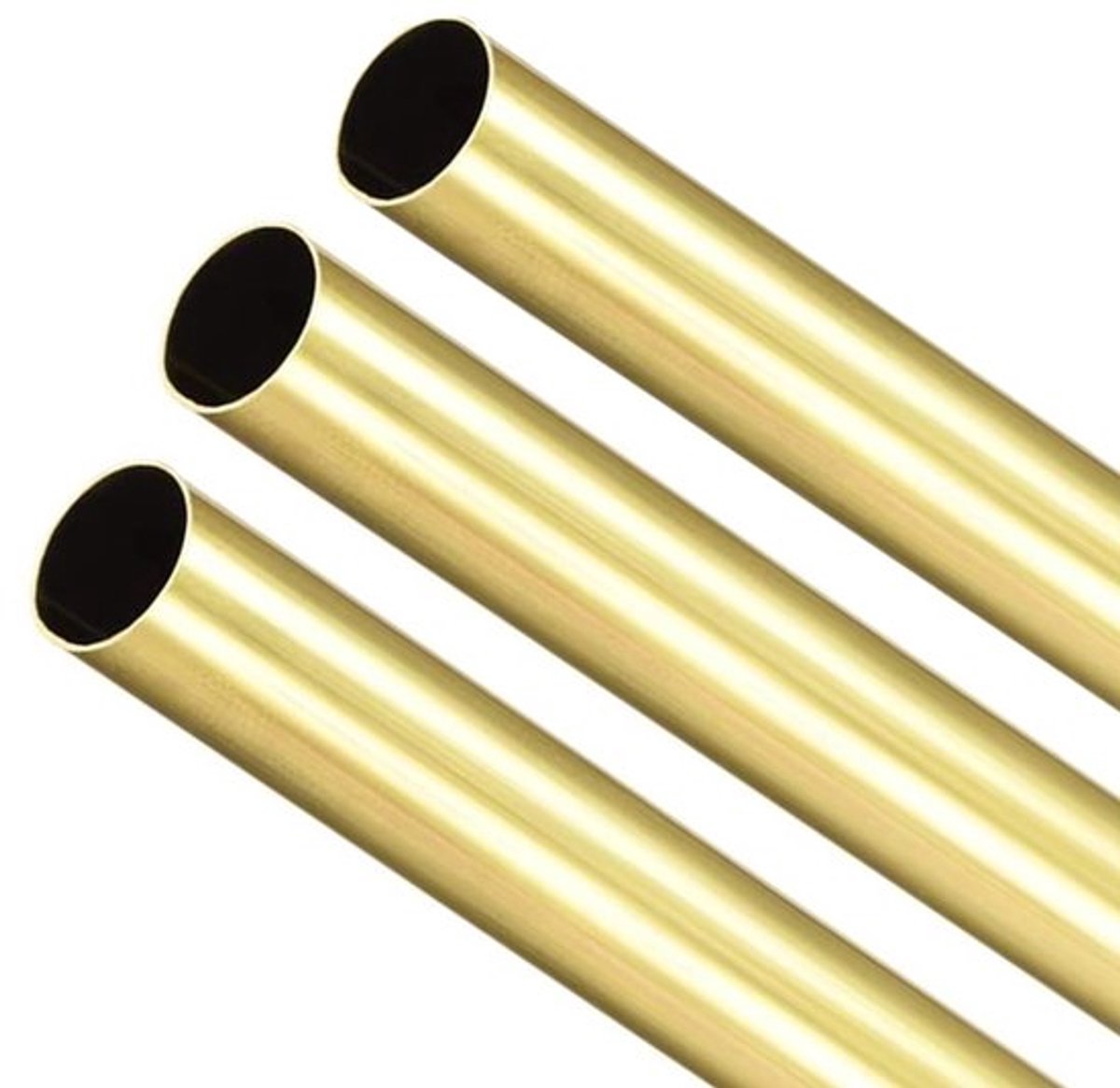 Koperen Buizen 300mm Lengte - 5mm OD - 0.2mm Muurdikte - Naadloze Pijp - Messing - Geschikt voor Doe-het-zelfprojecten - Messing Buis