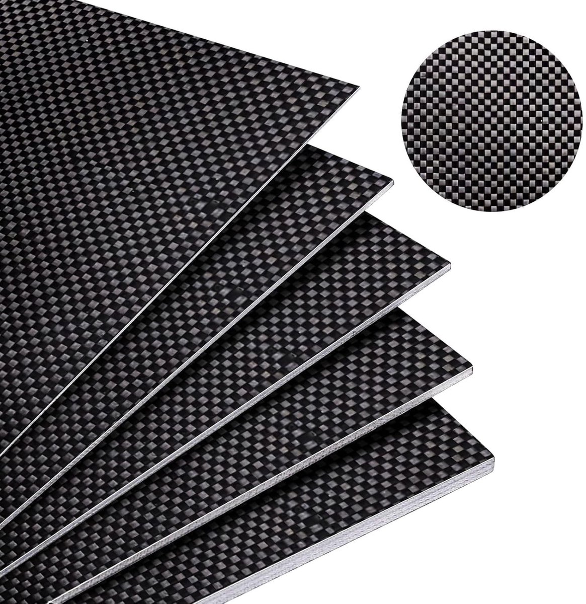 Full Carbon Fiber Paneel van 100% 3K Carbon met Hoge Hardheid en Glanzende Afwerking - 240 x 240 x 0.5 mm, Ideaal voor Modelbouw en DIY Projecten
