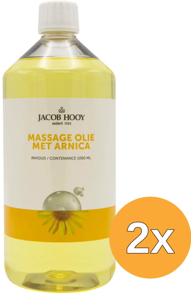 2x Jacob Hooy Massageolie met natuurlijke arnica (1000 ml)