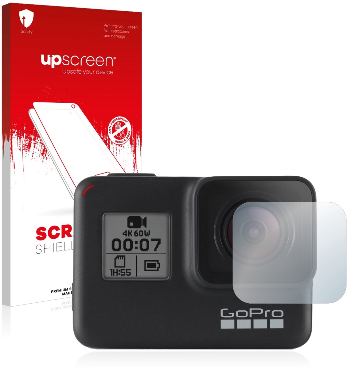 upscreen - Screenprotector voor GoPro Hero 7 Black (Lens) - Folie Beschermfolie transparant