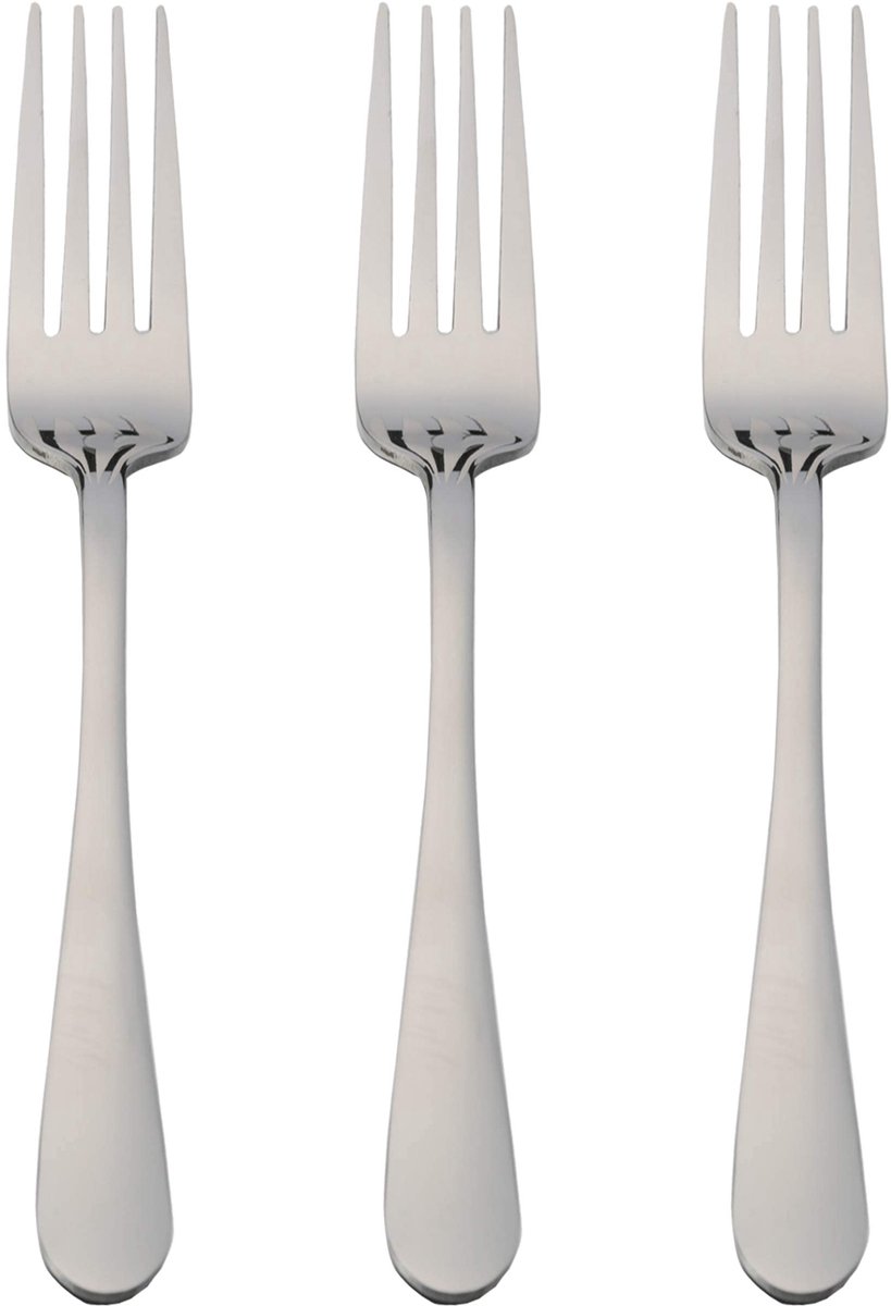 Set van 3 fruitvorken, dessertvorken en steakvorken, 17,5 x 2,36 cm