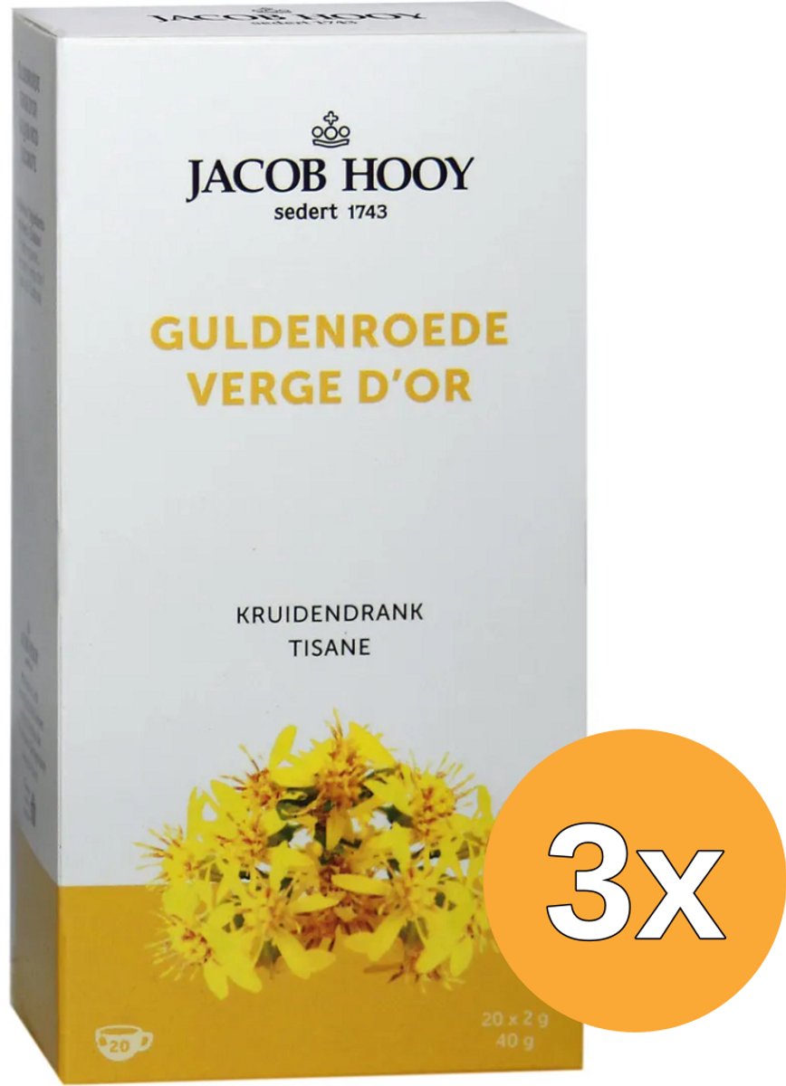 3x Jacob Hooy Guldenroede Thee (20 stuks)