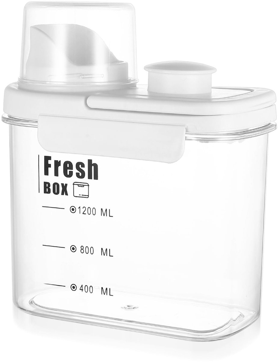 Solidchoice - Airtight Detergent Box voor Wasmiddel, 1200ml