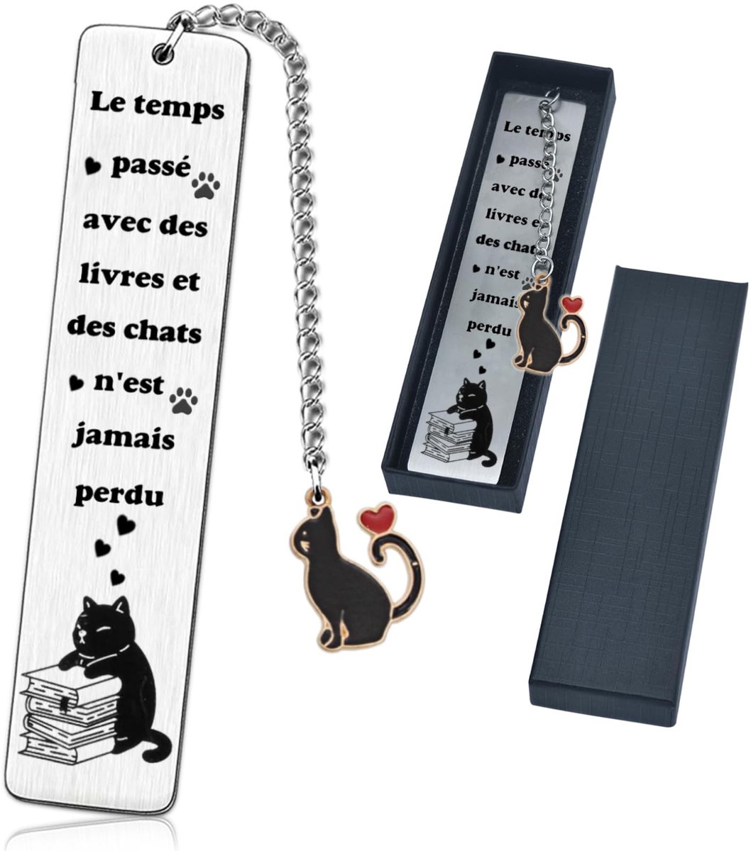 Solidchoice - Zwarte Kat Boekenlegger voor Kattenliefhebbers