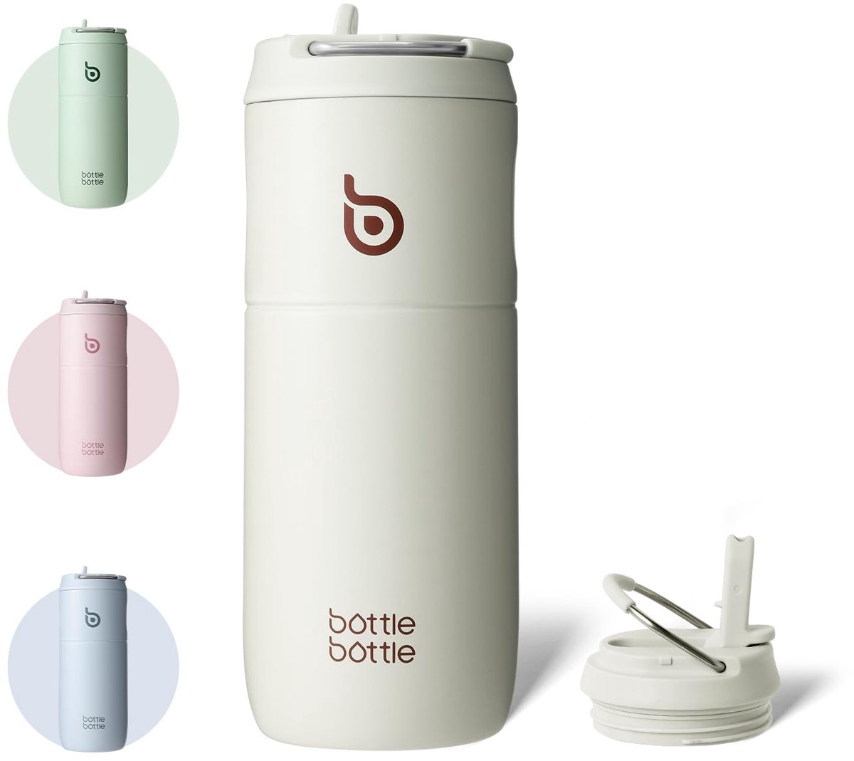 Solidchoice - RVS Drinkfles met Rietje 500ml Geschikt voor School en Sport