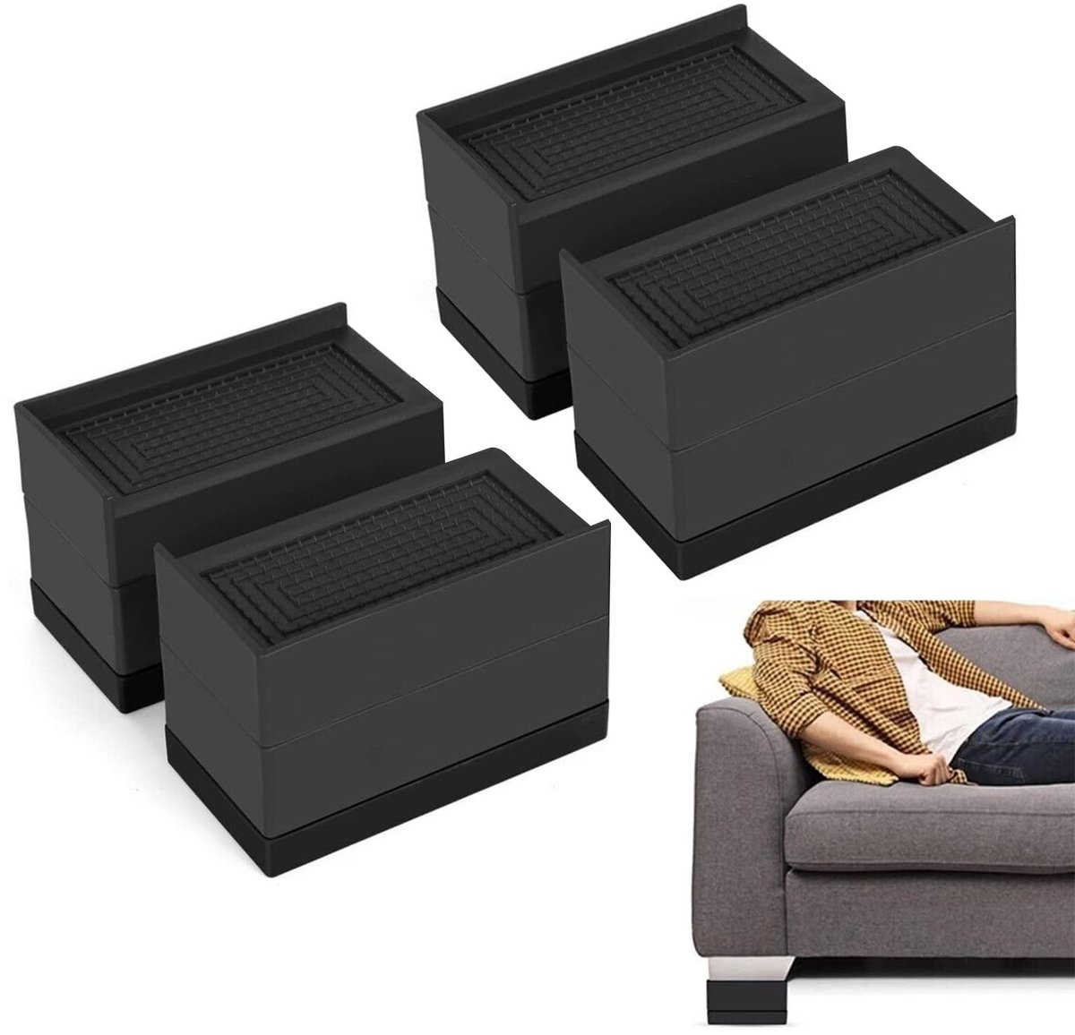 Solidchoice - Verstelbare Meubelverhoger - 7.5 cm - Duurzaam en Antislip