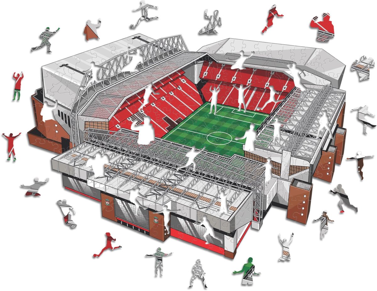 Solidchoice - Liverpool FC Anfield Stadion Houten Puzzel van 500 Stukken
