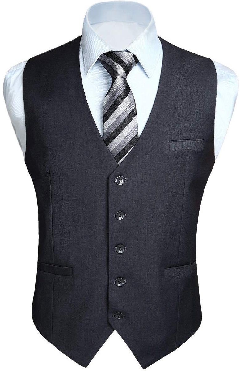 Solidchoice - Heren Formele Waistcoat in Effen Kleur voor Bruiloften en Feesten