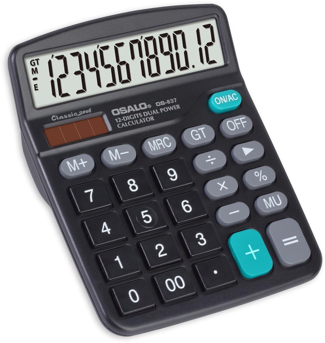 Solidchoice - Basis Desktop Calculator met Grote LCD Scherm en Zonne-energie