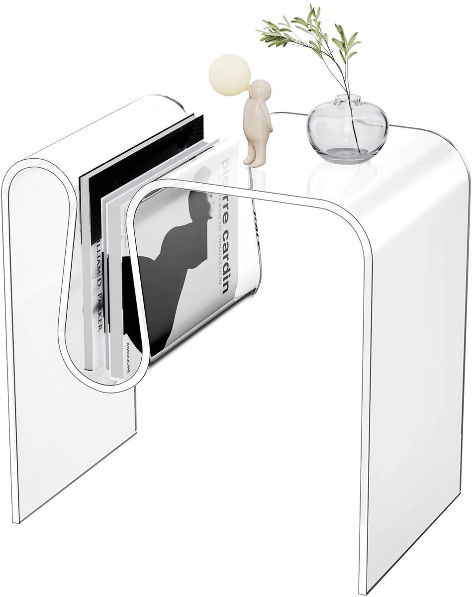 Solidchoice - Acryl Bijzettafel zonder Montage