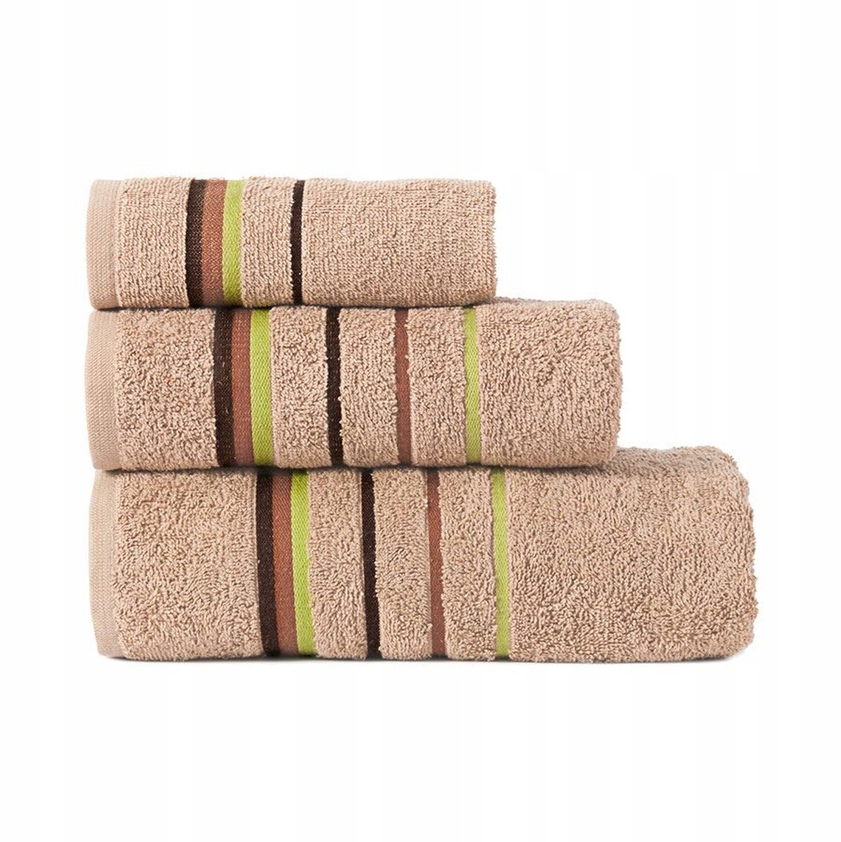 Beige badstof badhanddoek 70x140 cm - Zachte Katoen