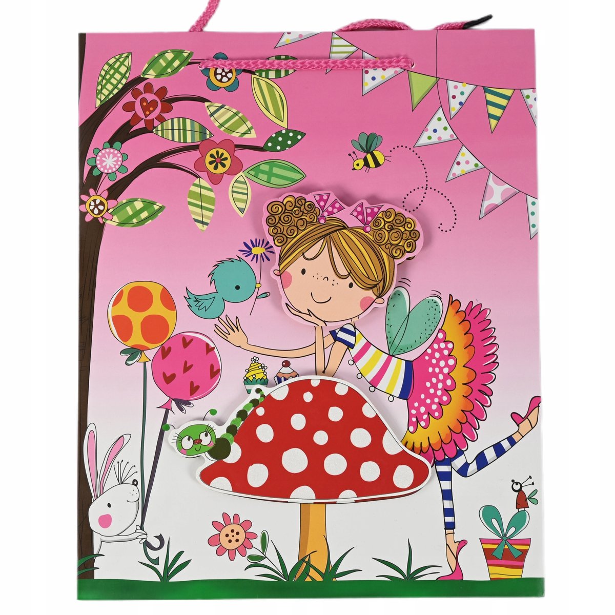 Papieren Cadeautas Prinses Zeemeermin 26x32cm - Diverse kleuren