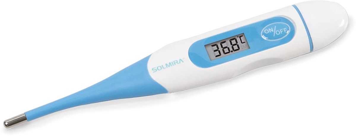 Digitale thermometer hoge precisie - turkoois - waterdicht - voor baby, kind en volwassene - SnelShoppen