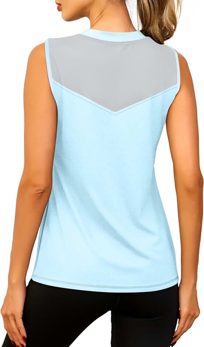Sporttop voor dames, mouwloos yoga-shirt, licht sportbovenstuk, fitness-tanktop