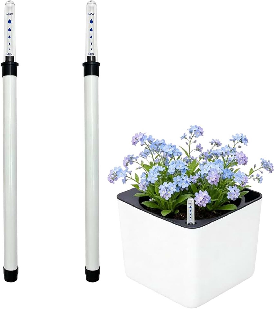 2 stuks waterniveau-indicator, planten, 36 cm, waterniveau-indicator, hydrocultuur, gietindicator, groot, voor bloempot, bloembak, binnen en buiten, nauwkeurige waterweergave voor aarde en