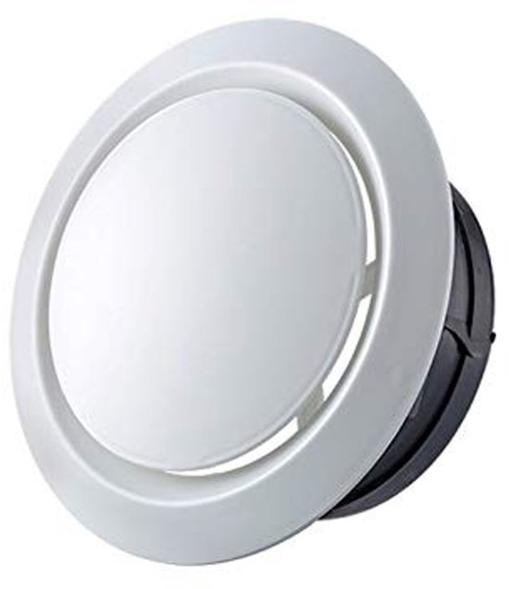 Ventilatierooster Wit - Rond Ventilatierooster - Afzuigventiel - Ventilatie - Verstelbaar - ABS Kunststof 75-200 mm - Ventilatieopening