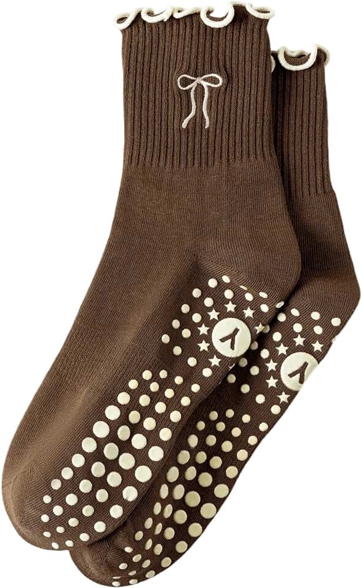 Sokken voor dames, yoga, antislip gripsokken, leuke reformer, pilates, antislip sokken met noppen voor ballet, barre, dans, trampoline, ziekenhuis, fitness, thuis