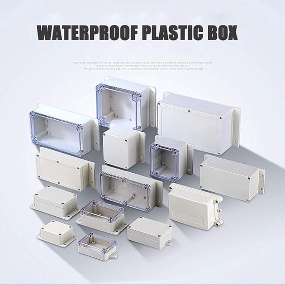 Waterdichte elektrische projectdoos voor doe-het-zelf elektronische projecten - 27 maten beschikbaar - IP65 (ABS) - Instrumentenkoffer met voedingseenheden