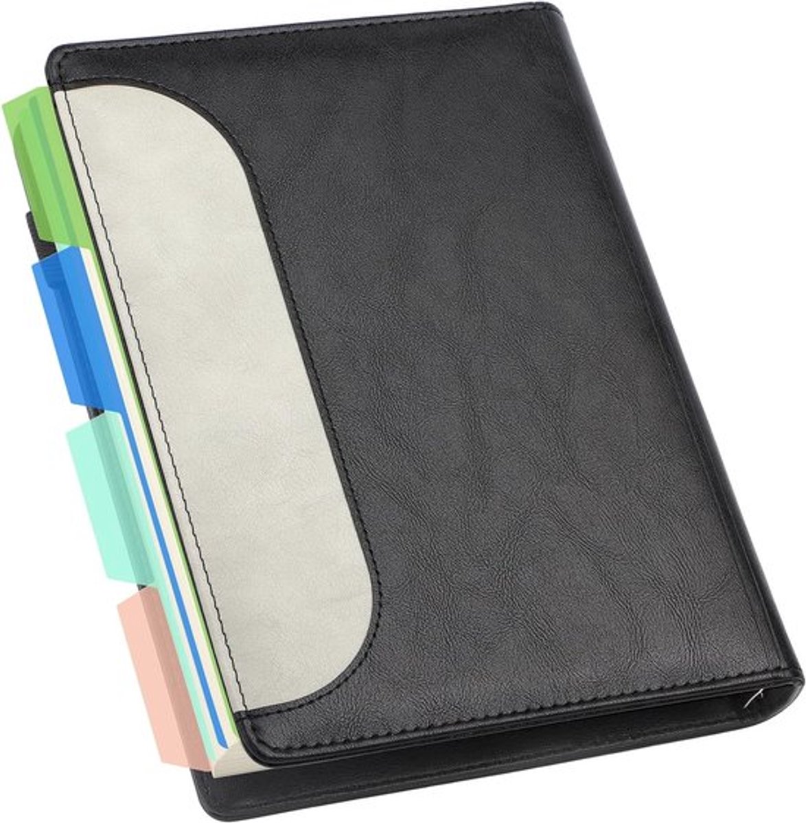A5 Notitieboek met Ringband - 240 Pagina's, Losse Bladen, Leerlook, Herbruikbaar en Geschikt voor Notities en Plannen