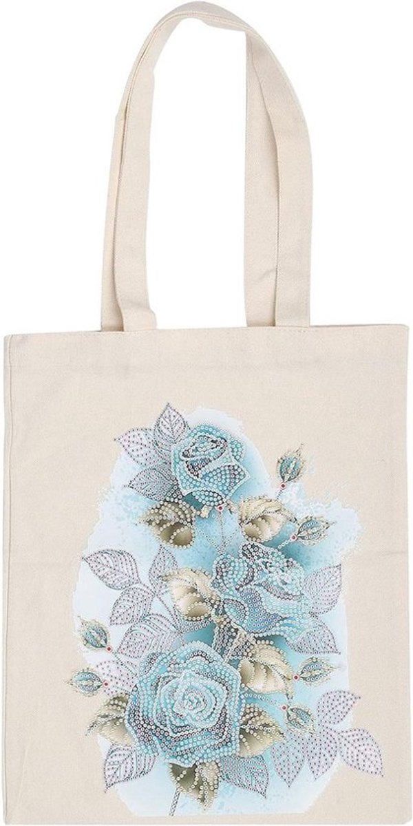 Diamond Painting boodschappentas, herbruikbaar en van stof, lederen boodschappentas - DIY - BB008