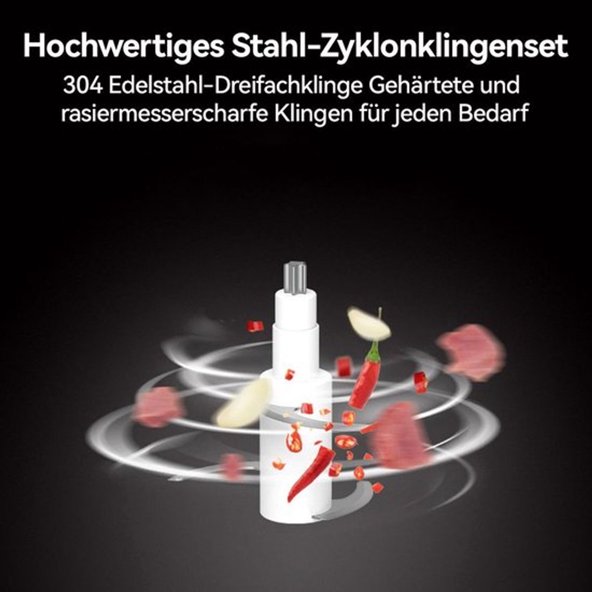Deze groentesnijder, snoerloze elektrische keukenmachine en miniblender wordt geleverd met een glazen kom van 600 ml en kan worden gebruikt voor het verwerken van vlees, groenten, uien, knoflook, fruit en noten.
