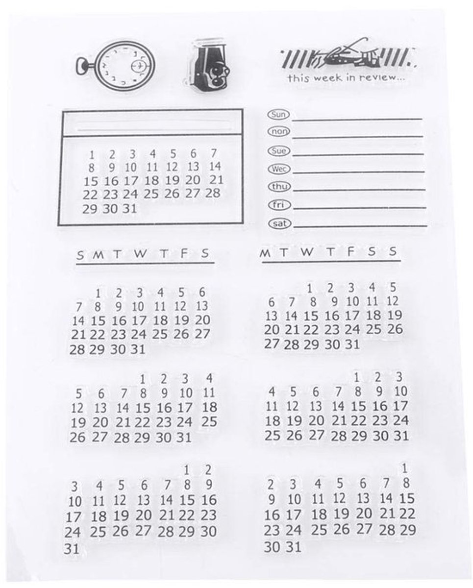 - Transparante Silikonestempel - Scrapbooking - Decoratieve kalender - Kinderen - Kerst - Leuke versieringen - Veilig voor kinderen
