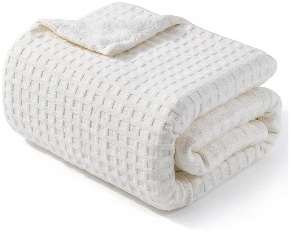 DeltaMerch Elektrische deken – Warmtedeken ruime 1 persoons - 6 Warmtestanden - 10 uur Timer - Machinewas - 180 × 130 cm - Wit