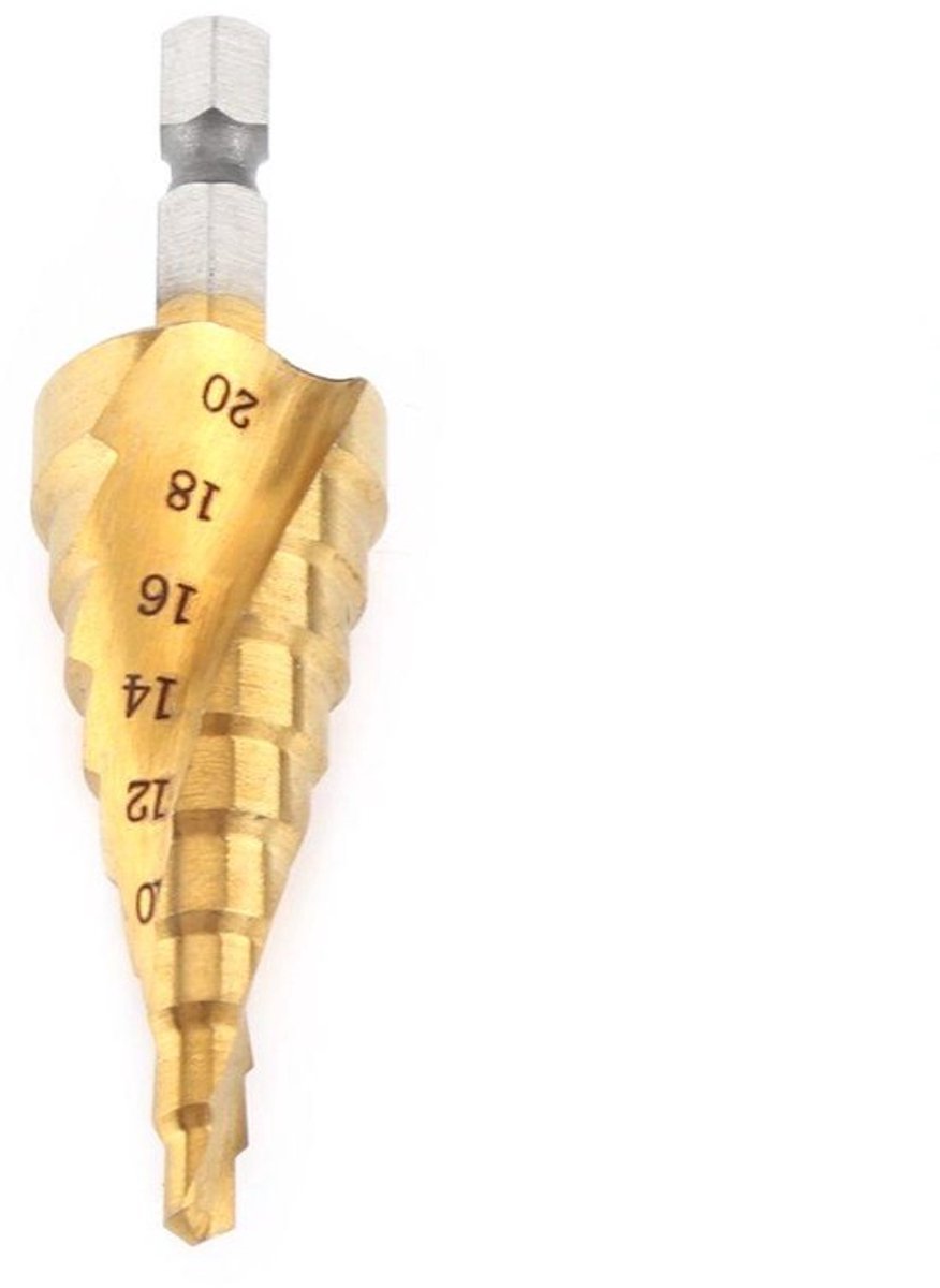 Hoge Snelheid Staal Coated Stap Boor Accessoire Hex Shank Bits 4-20mm - Boren, Boor Power, Snelle Boren