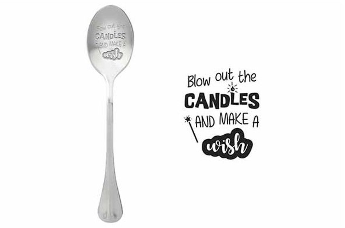 One Message Spoon Set6 Blow Out The Candles And Make A Wish