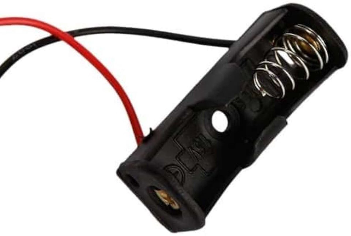- Batterijhouder, inclusief 200 mm kabel, totale spanning 12 V (12 V per batterij), geschikt voor 1 batterij A23, 8LR932, MN21, V23GA, LR23