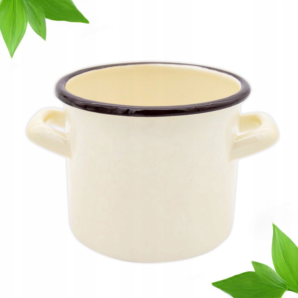 Traditionele Emaille Pan Staal 12 cm - Klassiek Keukengerei